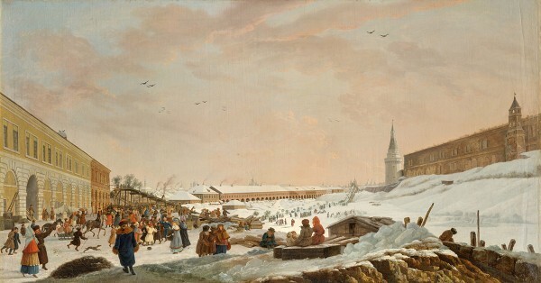 Картина, на которой можно увидеть исчезнувшую с карты города реку