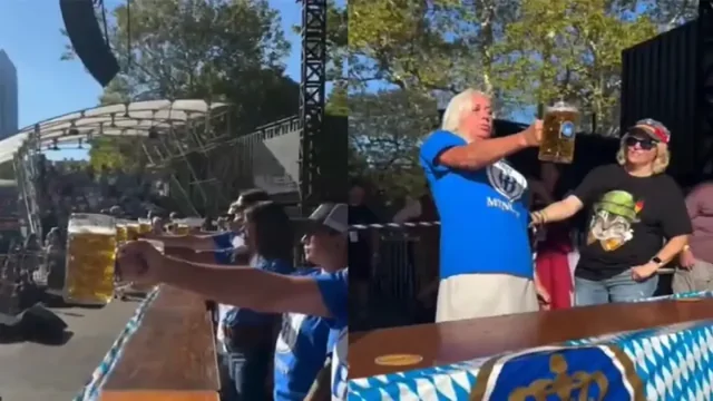 В Нью-Йорке прошел чемпионат по удержанию пивных кружек