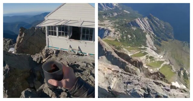 Отличный вид из домика в горах