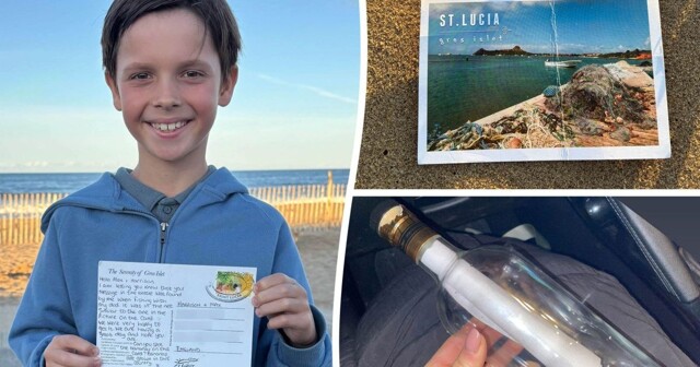 Мальчик отправил послание в бутылке и получил ответ