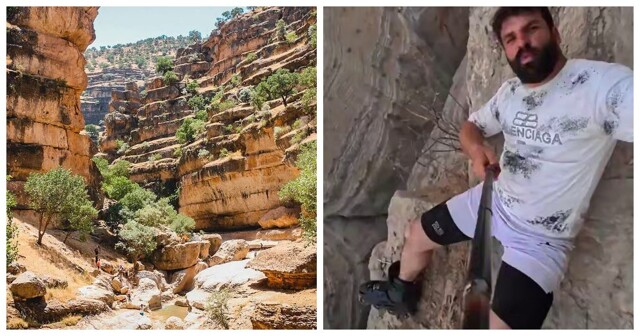 На роликах по скалистым горам Загрос: экстремальное видео