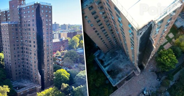 В Нью-Йорке частично обрушился многоэтажный жилой дом