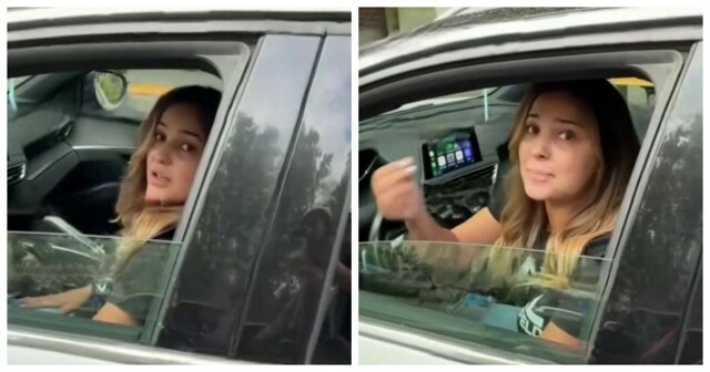 Женщина за рулём едва не сбила мужчину и устроила скандал