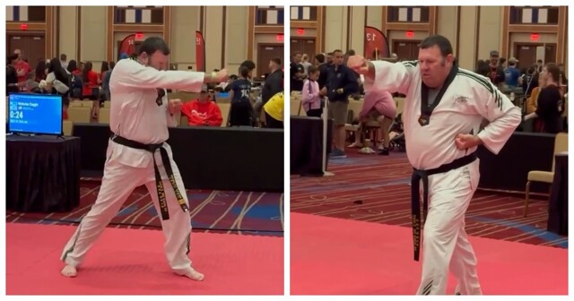 В США показали, как сдают странный экзамен по боевым искусствам на уровень «эксперт»