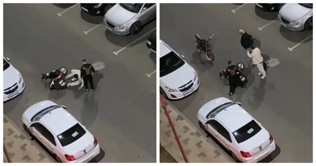 Краснодарские скутеристы выстрелили в ногу мопедисту, который пытался им помочь