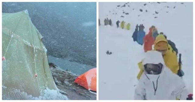 Снежная буря на Эвересте заблокировала тысячу туристов