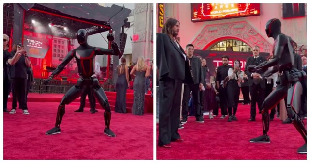 Актер Джаред Лето повстречался с роботом Tesla