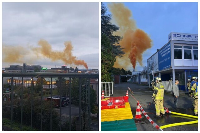 В Германии после ЧП на химическом заводе ядовитое облако дыма заволокло небо