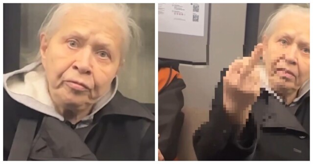 В московском метро бабушка устроила скандал