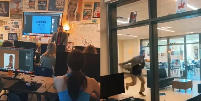 Учителя разыграли учеников школы после звонка на перемену