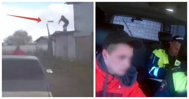 Под Вологдой неравнодушный мужчина бросил полено в убегавшего от полиции лихача