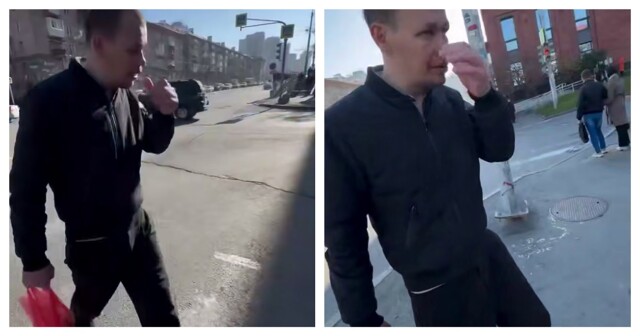 Мужчина с "фонарём" отшил приставучую девушку