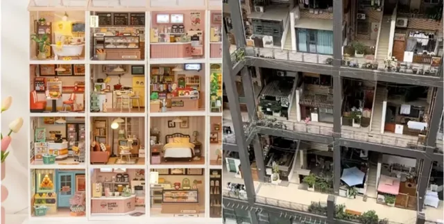 Современный дом в Китае удивил дизайном, напоминающим кукольный