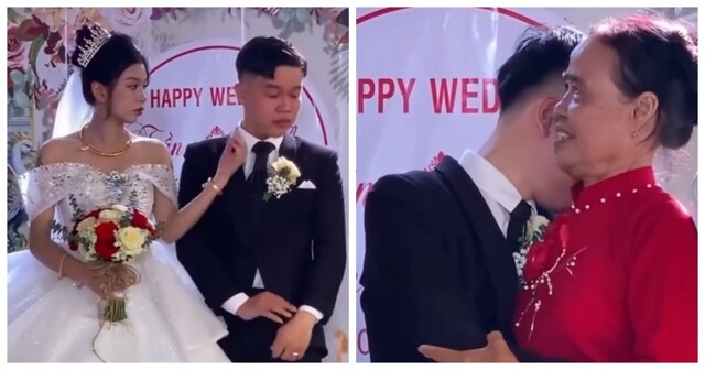 Не выдержал: жених рыдал в объятиях мамы