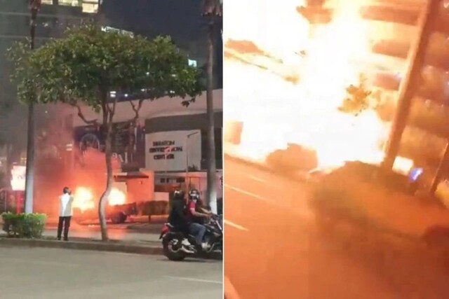 Мощный взрыв в Эквадоре попал на видео