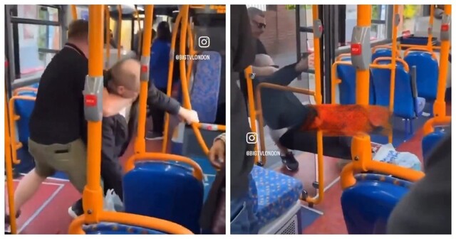 Инцидент в автобусе в Англии: словесный конфликт перерос в потасовку