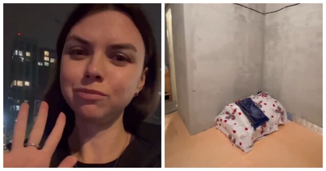 В арендованной квартире рабочие устроили место для намаза