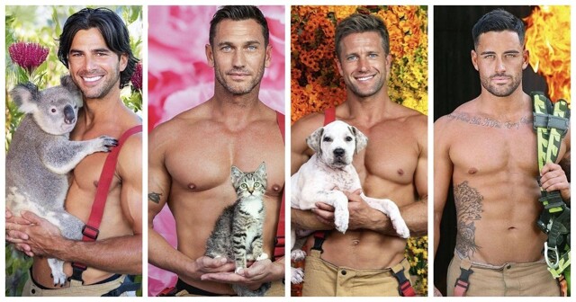 Австралийские пожарные сняли рубашки ради благотворительности