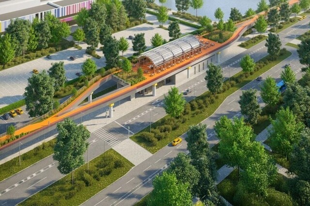 Как будет выглядеть парк на месте устаревшего монорельса в Москве⁠⁠