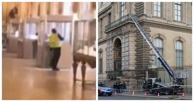 "Это настоящие коммандос": в сети появилось видео ограбления Лувра