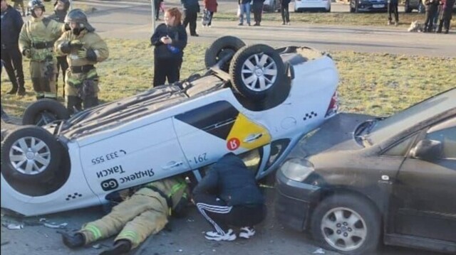 ДТП с таксистом в Междуреченске, проспект Шахтеров