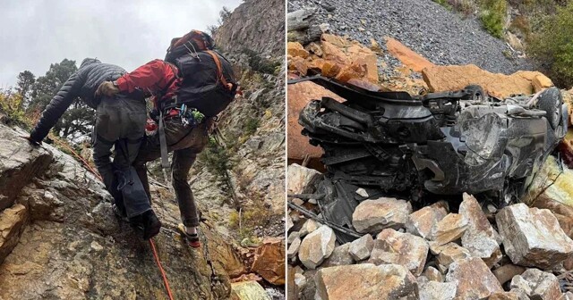 Водитель чудом выжил после падения в пропасть