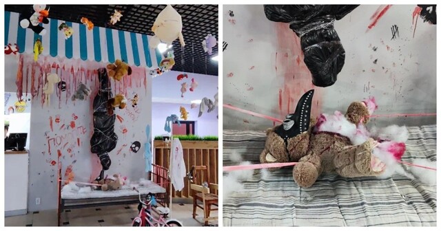 Жительница Абакана пожаловалась на хэллоуинские декорации в детском центре