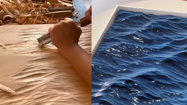 Морские волны из дерева⁠⁠