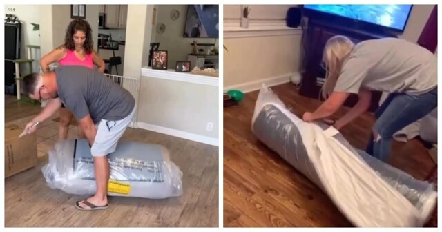 В сети набирают популярность видео с внезапным «выстрелом» матрасов