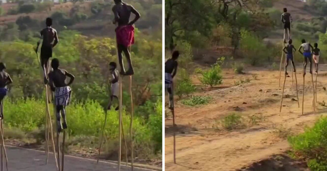 Племя Банна: в Эфиопии с детства ходят на ходулях