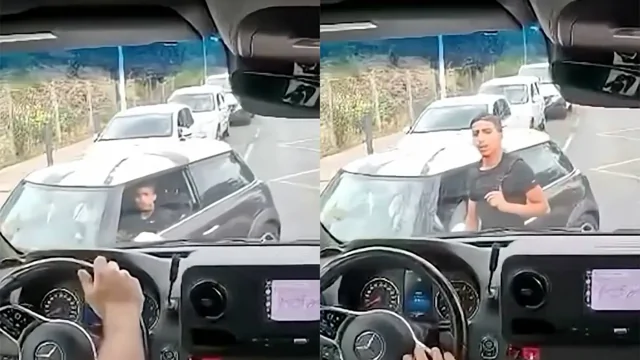 В Нидерландах водитель попытался объехать пробку по встречке — не вышло