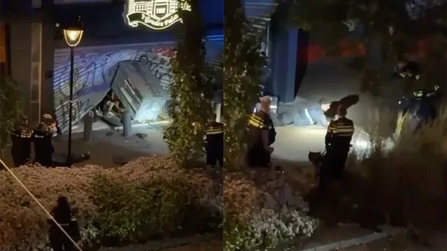 В Арнеме трое молодых амстердамцев врезались фургоном в ювелирный магазин — и сразу попались полиции