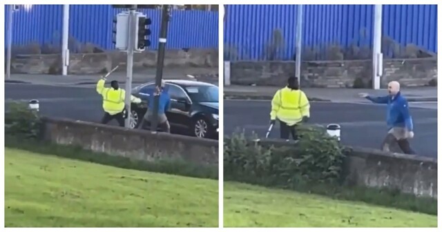 В Дублине иностранный специалист размахивал трубой и ножом перед оппонентом