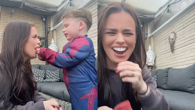 Мама разыграла сына фальшивым языком