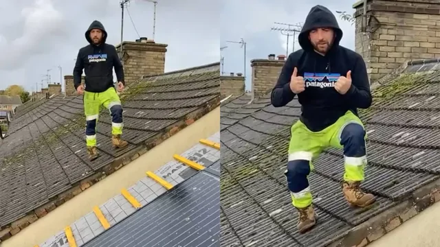 Мужчина упал с крыши, снимая видео с солнечными панелями