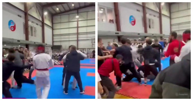 Массовая драка на соревнованиях по рукопашному бою в Сургуте
