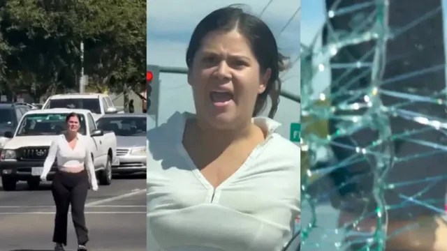 Неожиданная реакция: женщина с криками бросилась к машине после звука клаксона