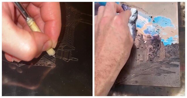 Офорт на меди — искусство через кислоту