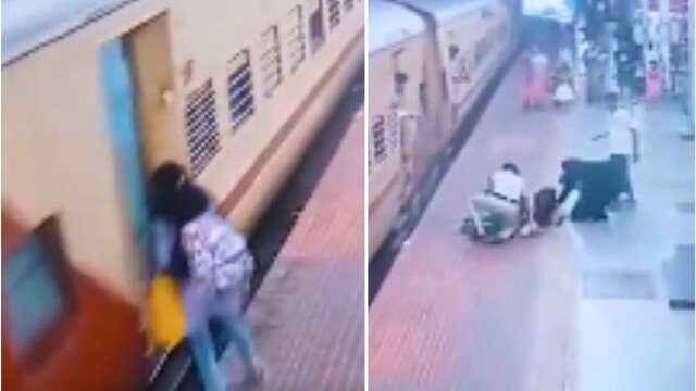 Полицейский в последний момент спас девушку