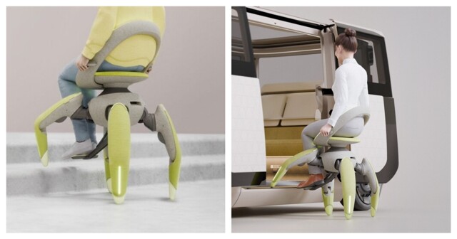 Toyota представила концепт робостула со складными ножками-щупальцами