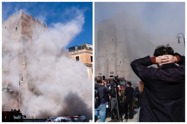 В центре Рима обрушилась часть исторической башни