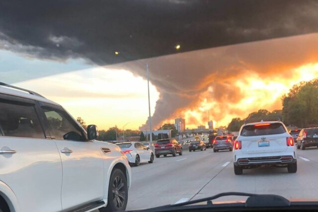 Момент крушения самолёта в США попал на видео