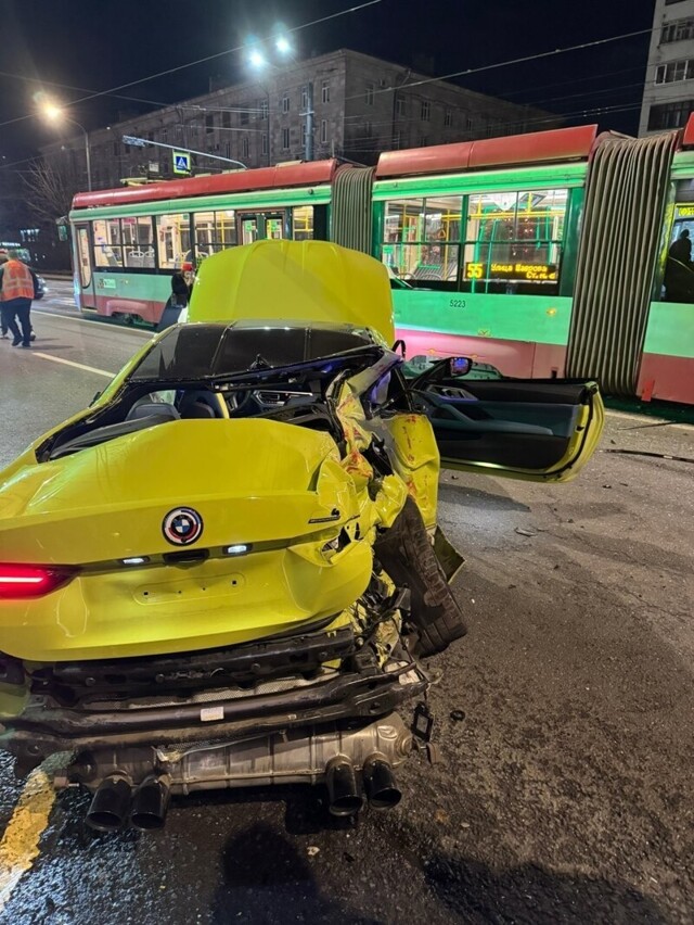 ДТП в Санкт-Петербурге "БМВ vs Трамвай vs Полиция"