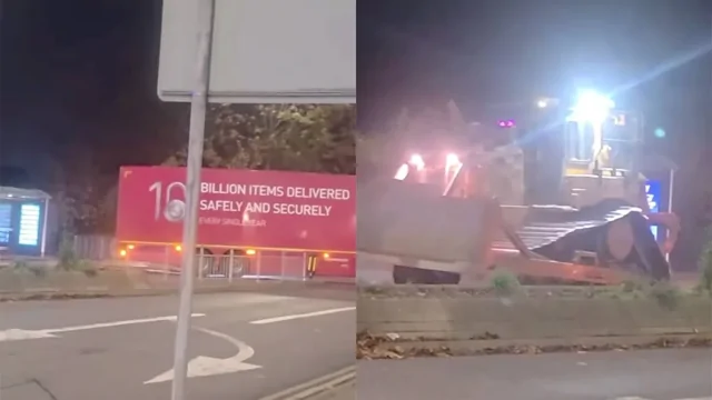 Пьяный мужчина в Британии угнал бульдозер