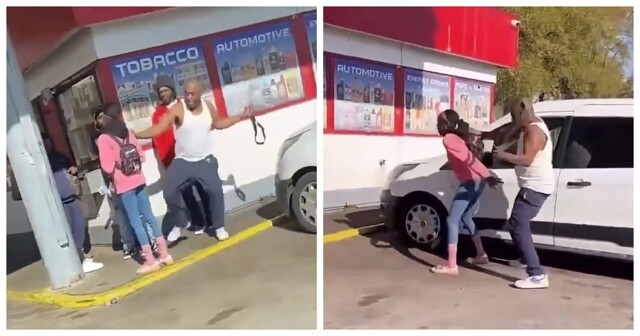 Отец публично наказал дочь за курение