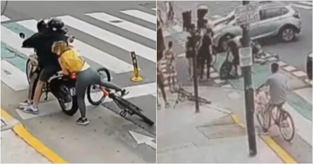 Туристка в Аргентине показала грабителю на мотоцикле, на что способны русские девушки