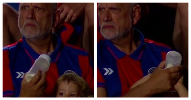 Футбольный болельщик слишком увлёкся игрой