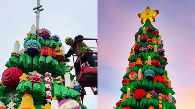 В Дании установили ёлку из LEGO