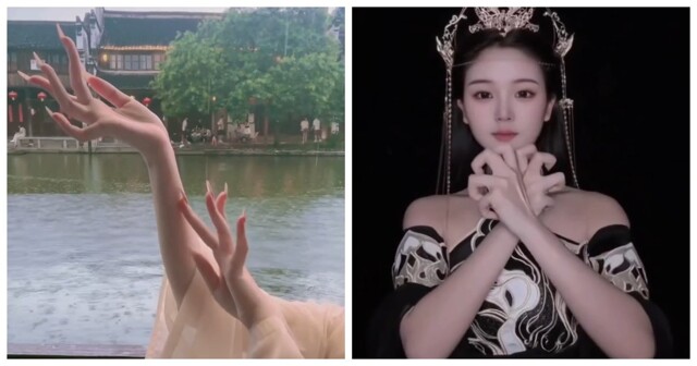 Невероятная пластичность пальцев китайских танцовщиц