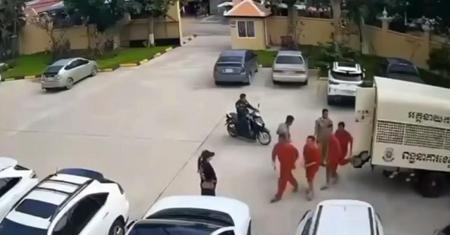 Момент побега преступников в Камбодже